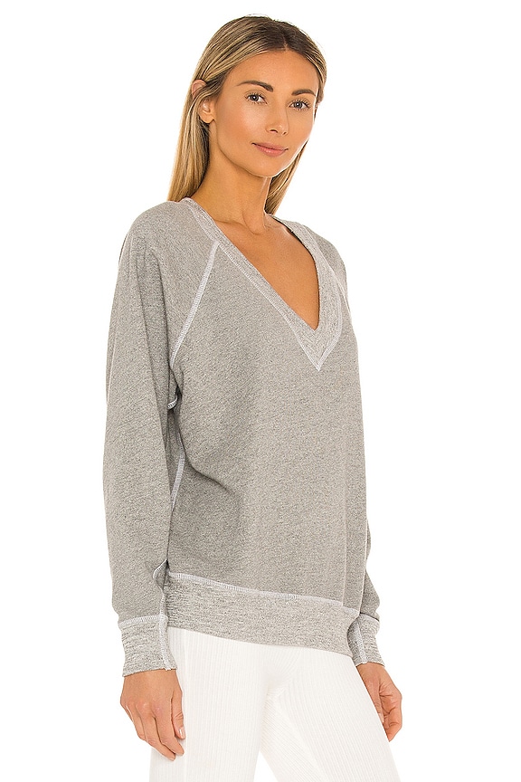 view 2 of 4 The V Neck Sweatshirt in Varsity Grey