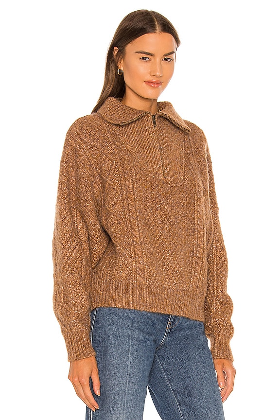view 2 of 4 The Cable Henley Pullover in Cider