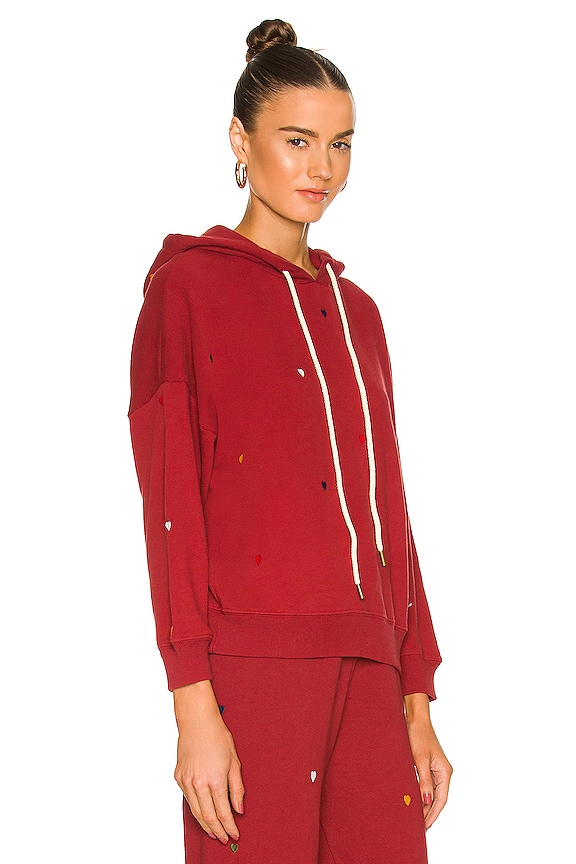 view 2 of 5 SUDADERA in Spiced Wine & Embroidered Hearts