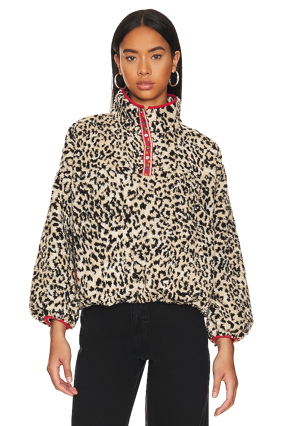 view 2 of 5 ПУЛОВЕР COUNTRY SIDE in Leopard With Floral Trim