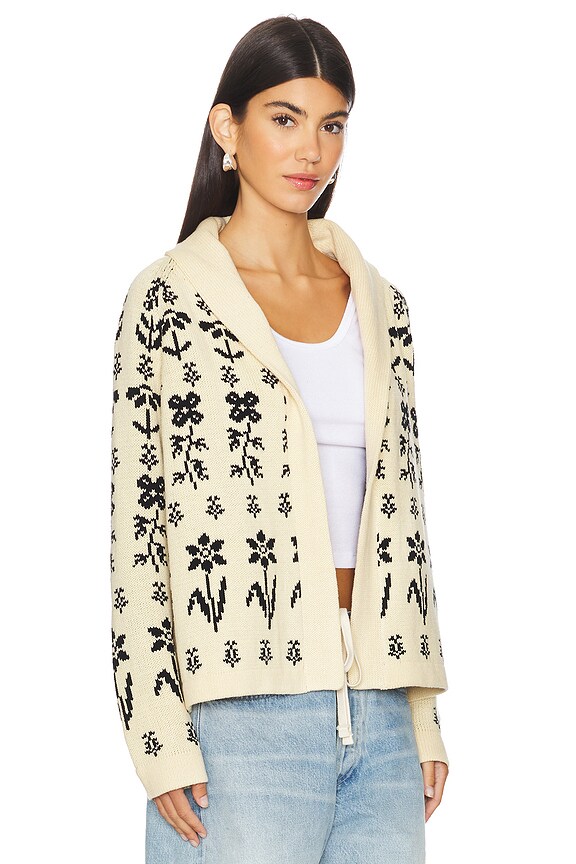 view 2 of 4 CÁRDIGAN GARDEN LODGE in Cream With Black