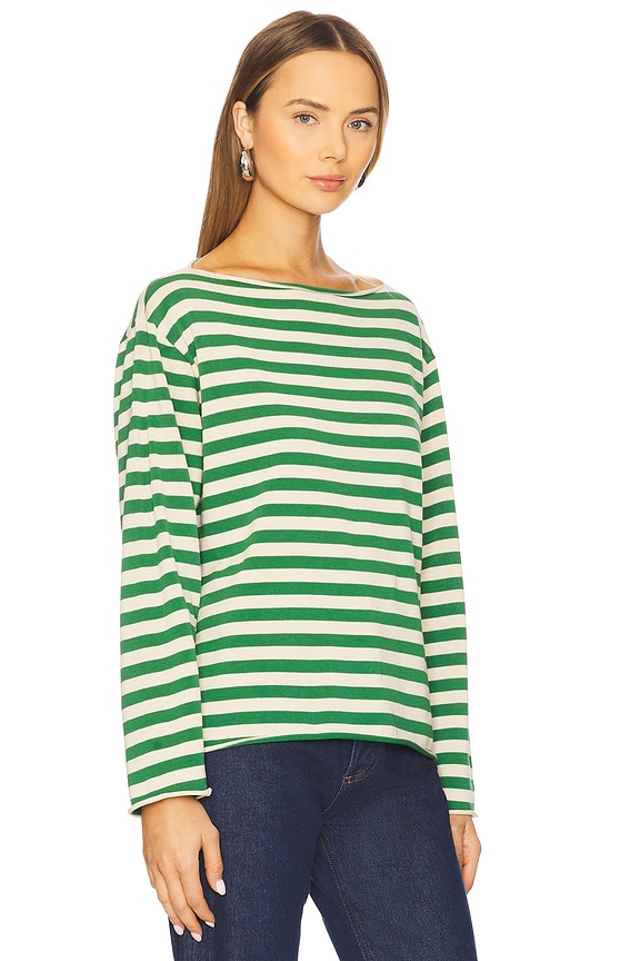 view 2 of 4 The Sailor Sweater in Dill Stripe