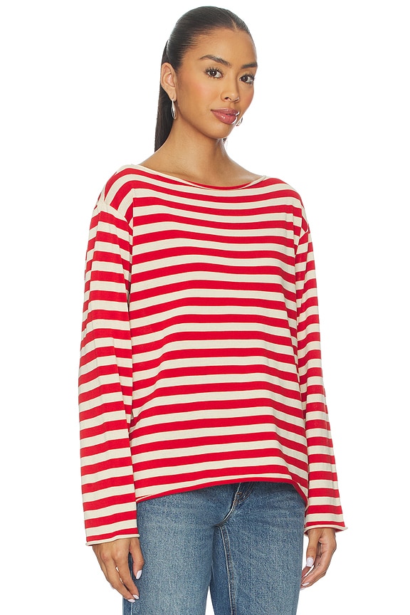 view 2 of 4 The Sailor Sweater in Maple Stripe