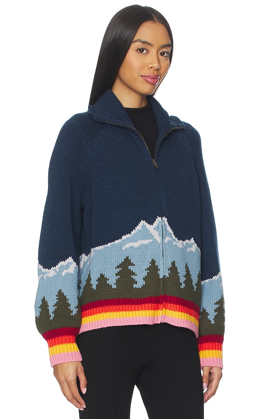 view 2 of 4 Vista Full Zip Sweater in Evergreen