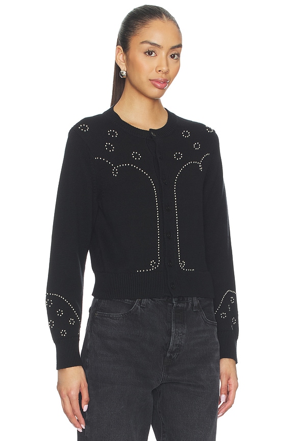 view 2 of 5 The Studded Cardigan in Black