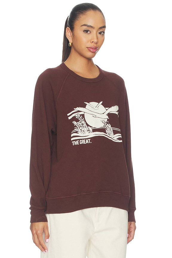 view 2 of 4 The College Sweatshirt With Everglade Graphic in Toasted Walnut