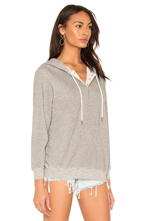 view 2 of 4 The Henley Hoodie in Varsity Grey