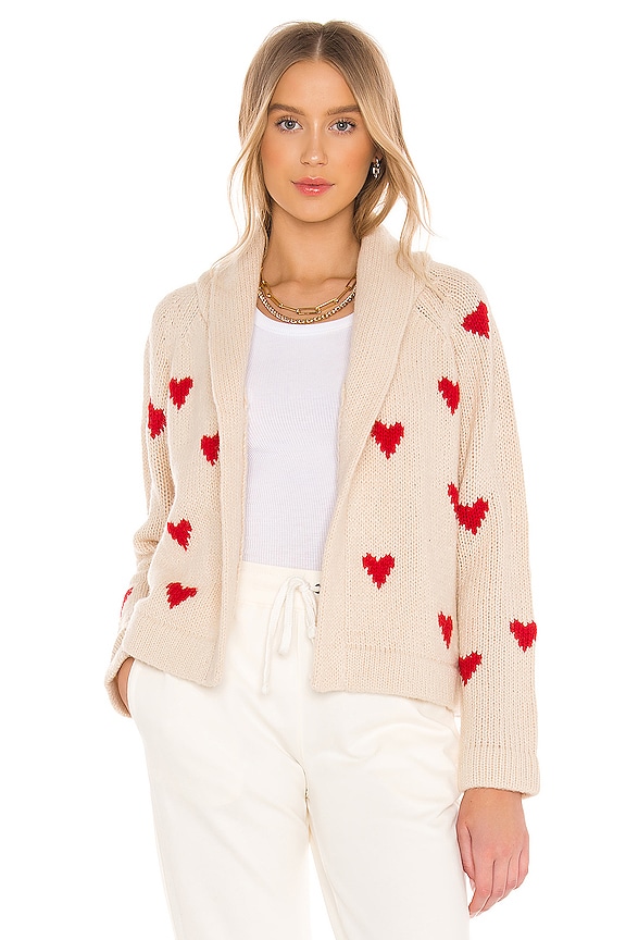 view 1 of 4 CÁRDIGAN THE HEART in Cream & Holly Hearts