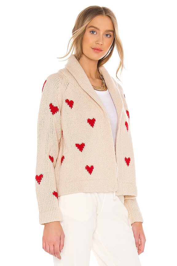 view 2 of 4 CÁRDIGAN THE HEART in Cream & Holly Hearts