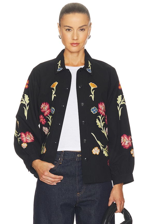 view 1 of 5 The Embroidered Commodore Jacket in Almost Black