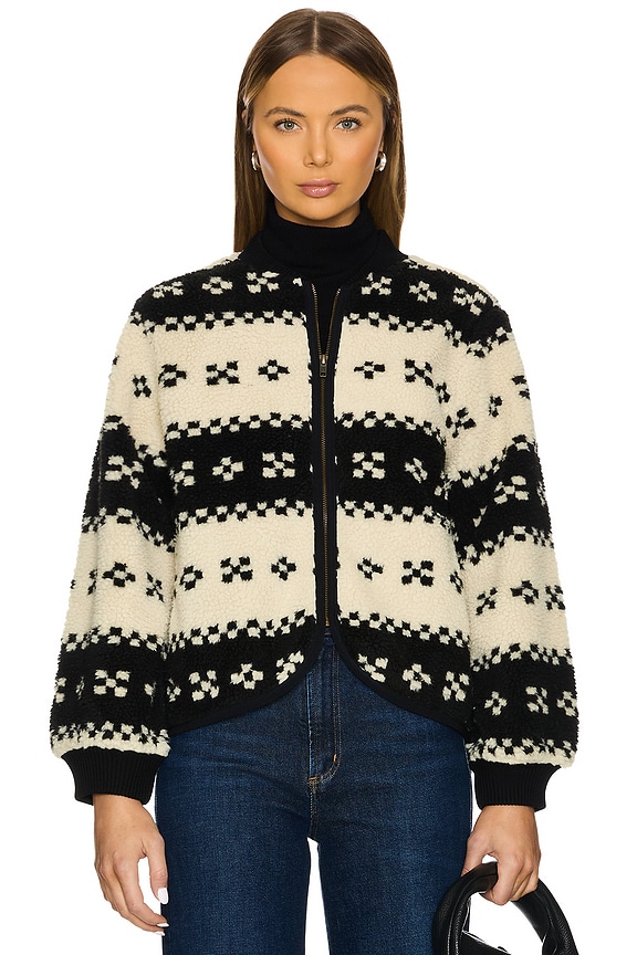 view 2 of 5 The Plush Bomber in Black Geo