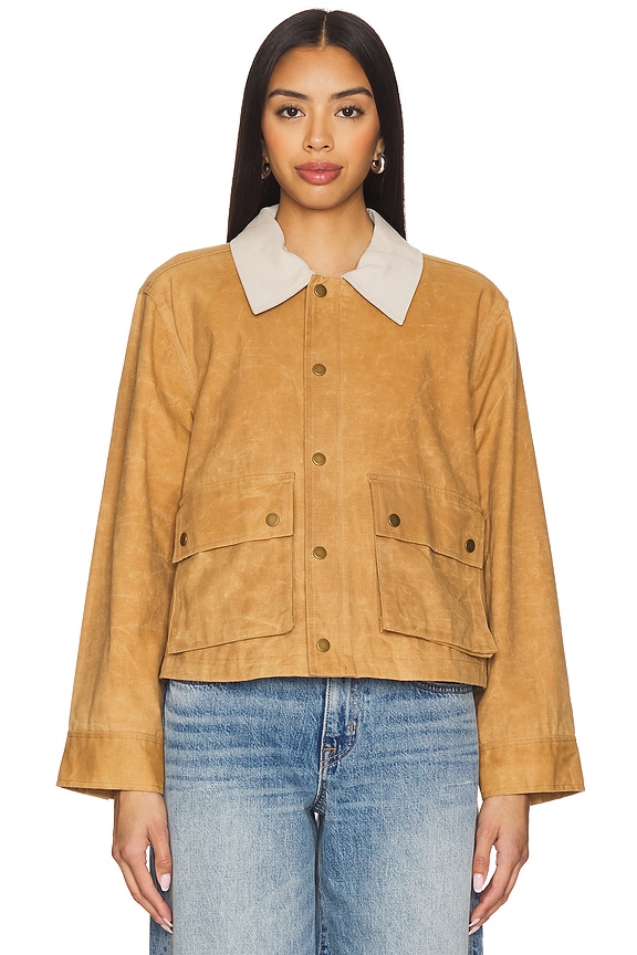 view 2 of 5 The Waxed Swingy Jacket in Walnut