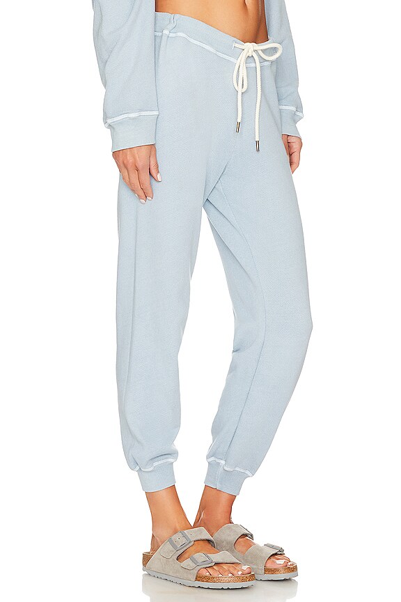 view 2 of 4 the Cropped Sweatpant in Whisper Blue