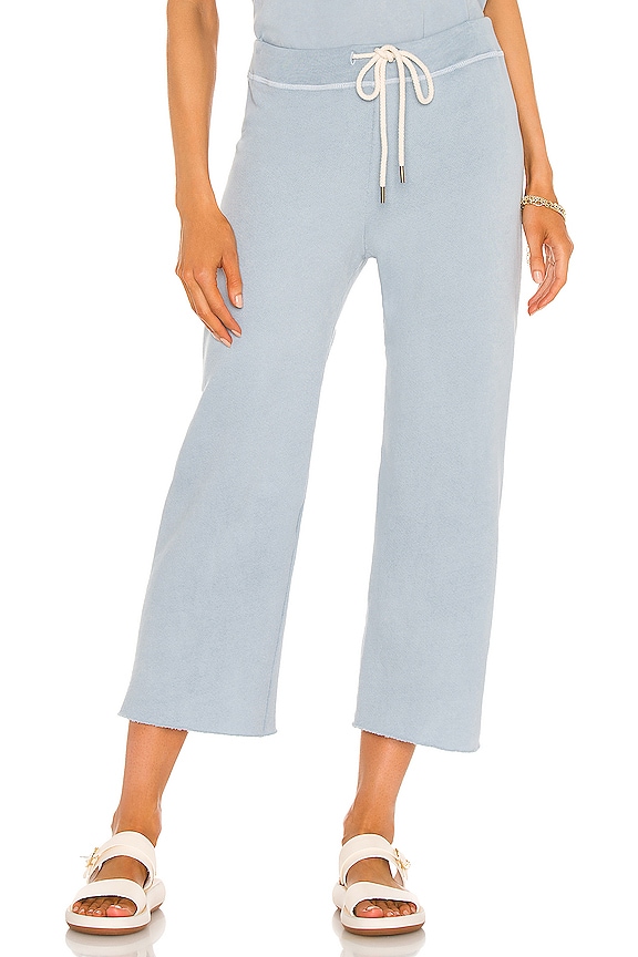 view 1 of 4 The Wide Leg Cropped Sweatpant in Powder Blue
