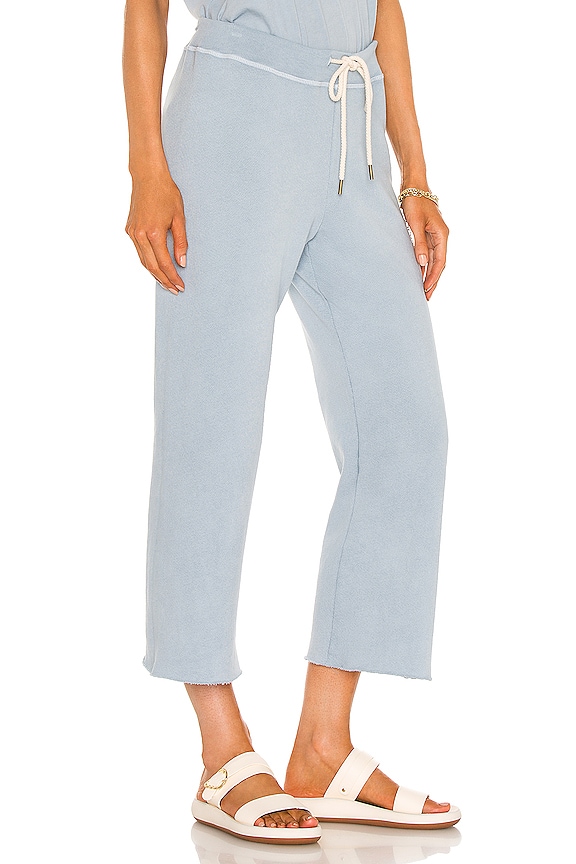 view 2 of 4 The Wide Leg Cropped Sweatpant in Powder Blue