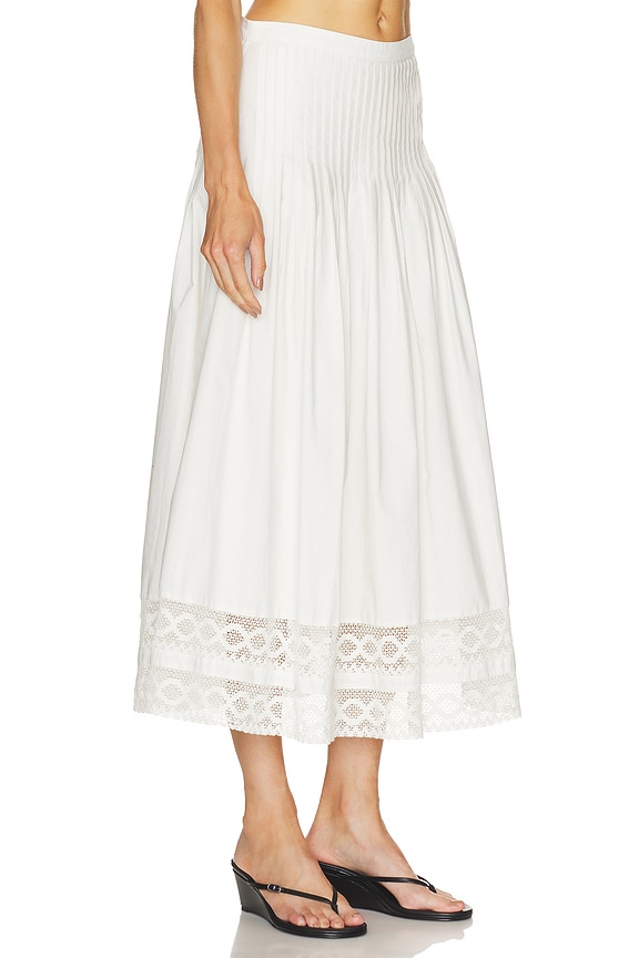 view 2 of 6 The Structured Victorian Skirt in White