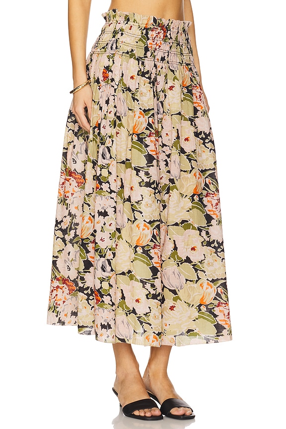 view 2 of 6 The Canary Skirt in Vintage Rose Print