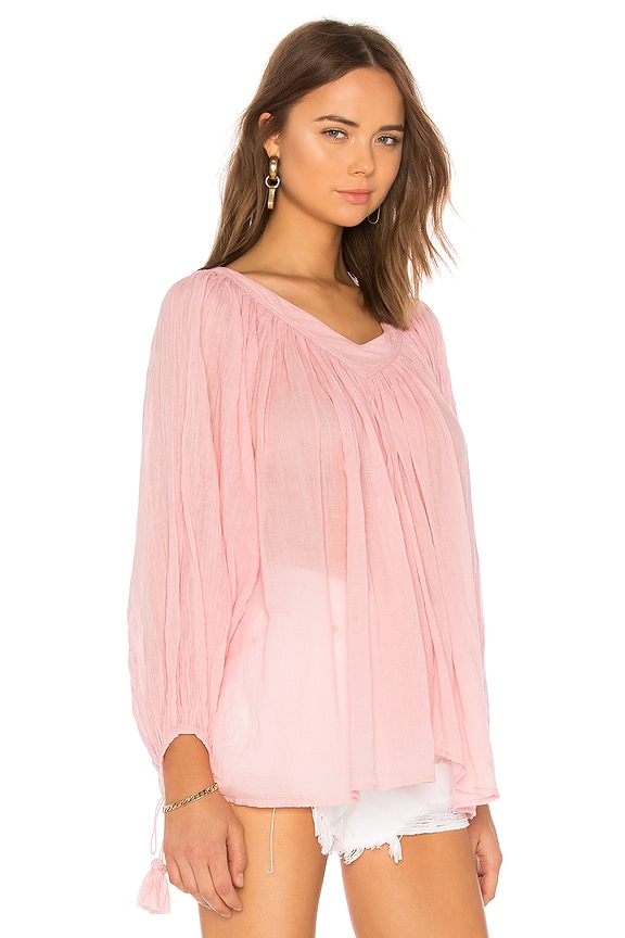 view 2 of 4 TOP THE ARTIST BLOUSE in Flamingo Pink