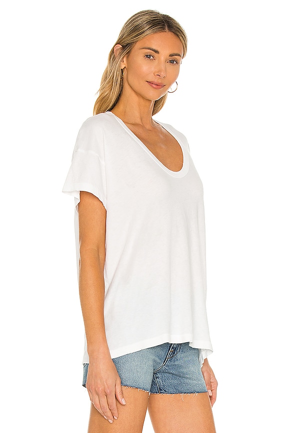 view 2 of 4 The U Neck Tee in True White