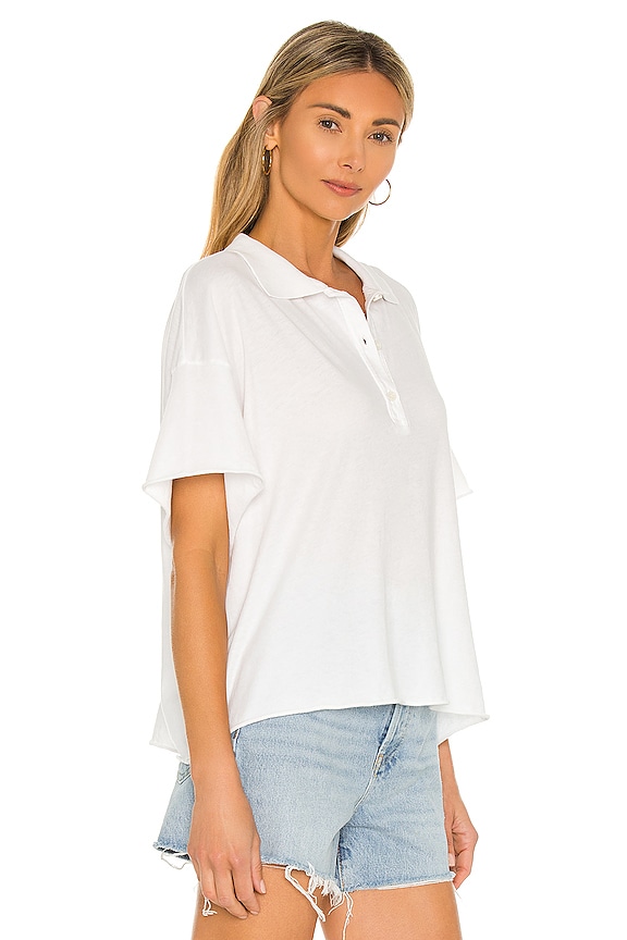 view 2 of 4 The Cropped Polo Tee in True White