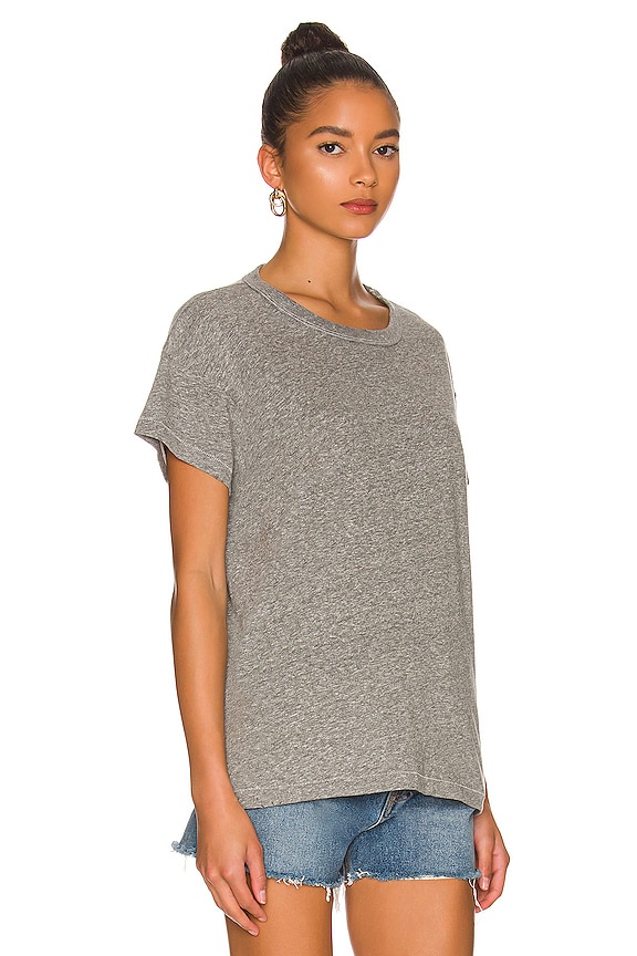 view 2 of 4 Boxy Crew Tee in Heather Grey