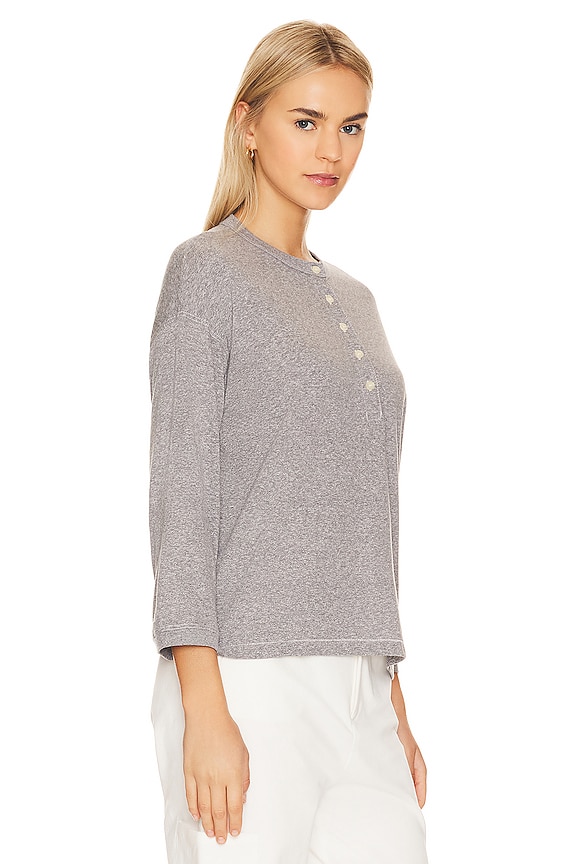 view 2 of 4 Shrunken Henley in Heather Grey