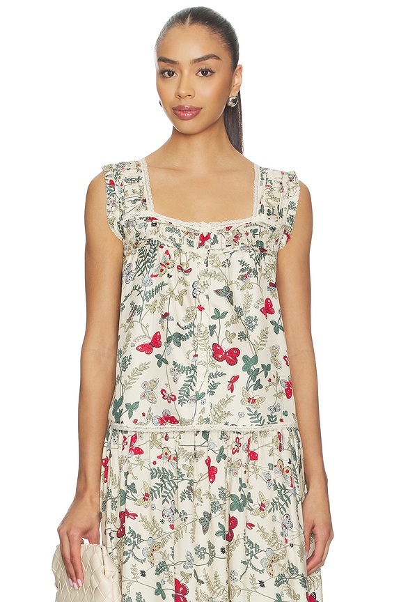 view 1 of 4 The Victorian Pleat Tank in Floating Butterfly