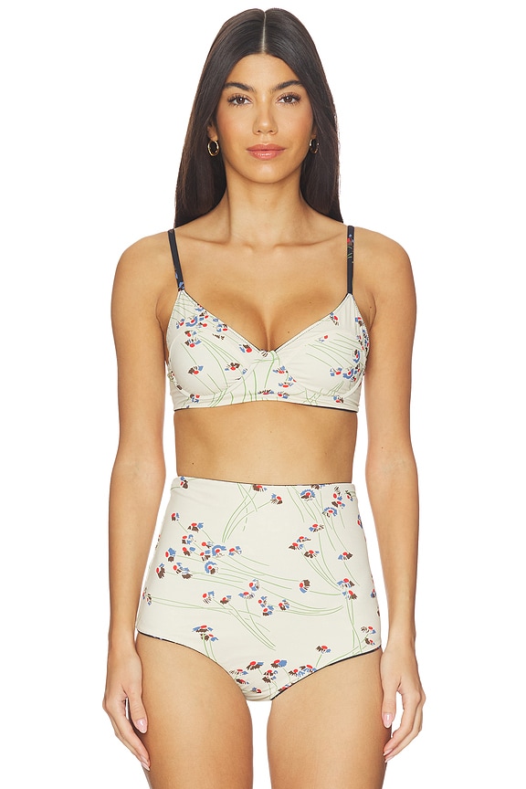 view 2 of 5 The Reversible Underwire Bikini Top in Windblown Bouquet