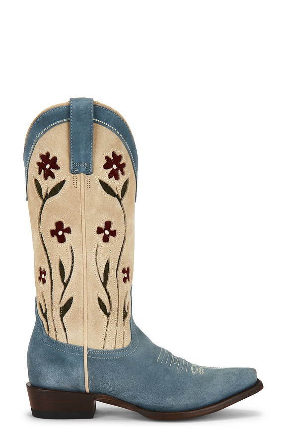 view 1 of 5 The Cowboy Boot X Stetson Collab in Washed Indigo Floral