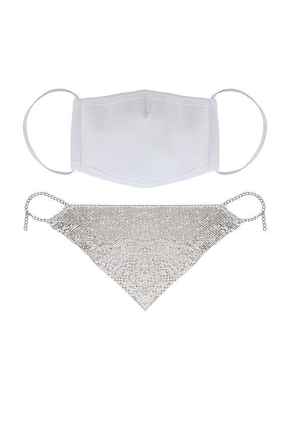 view 2 of 5 Face Mask in Silver Chainmail