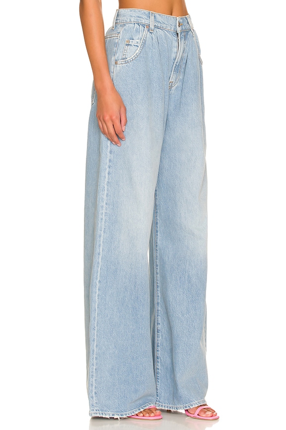 view 2 of 5 Chloe High Rise Pleated Wide Leg Jeans in Sawtelle