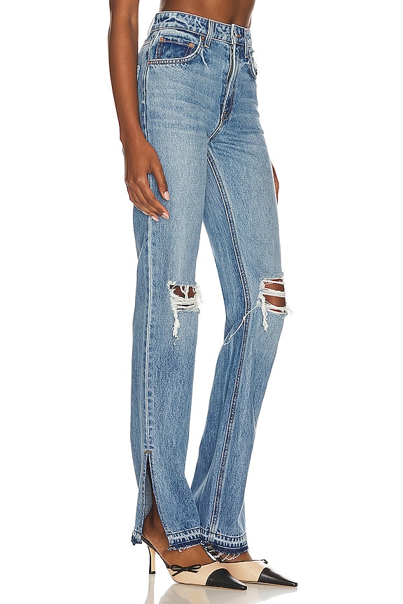 view 2 of 4 Harlow High Rise With Slit Hem in Blue Diamond