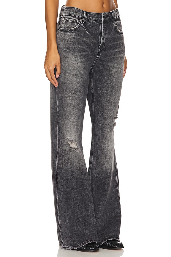 view 2 of 7 Jade Low Rise Relaxed Flare Jeans in Phantom