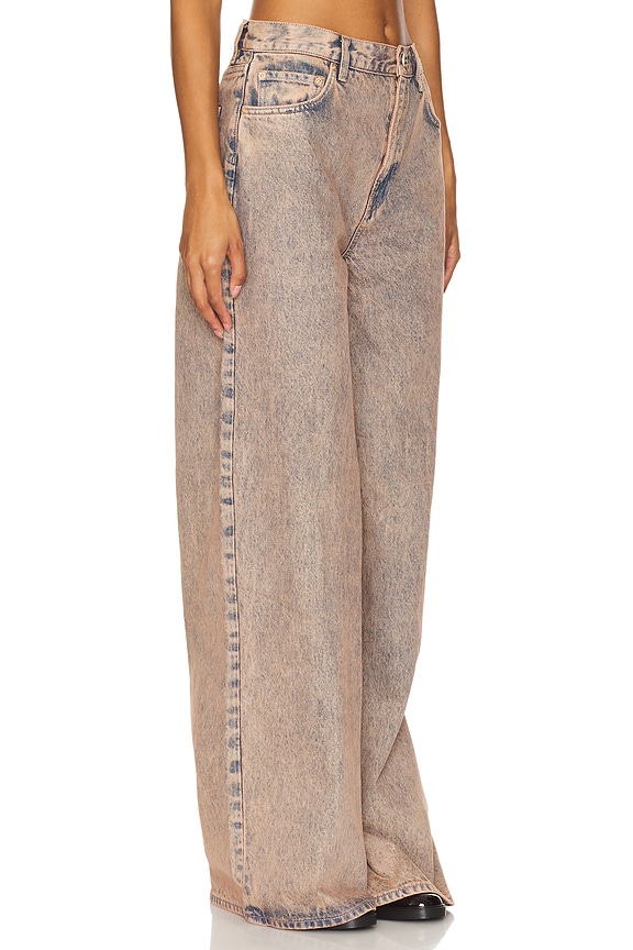 view 2 of 7 Luna Mid Rise Baggy Wide Leg Jeans in Calico