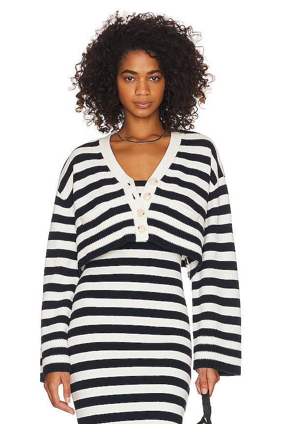 view 2 of 5 CÁRDIGAN RAGNAR in Ivory & Navy