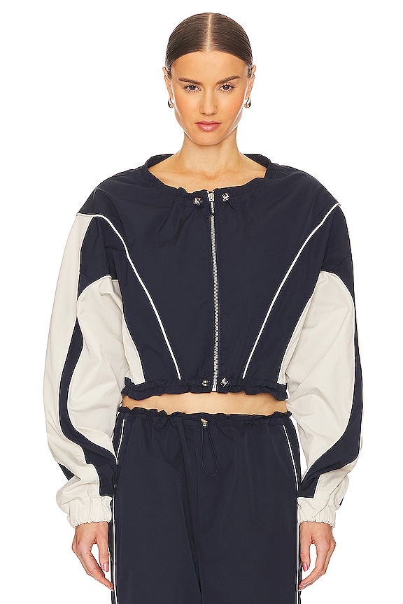 view 2 of 5 BLOUSON BOMBER CINCHED in Navy & Ivory