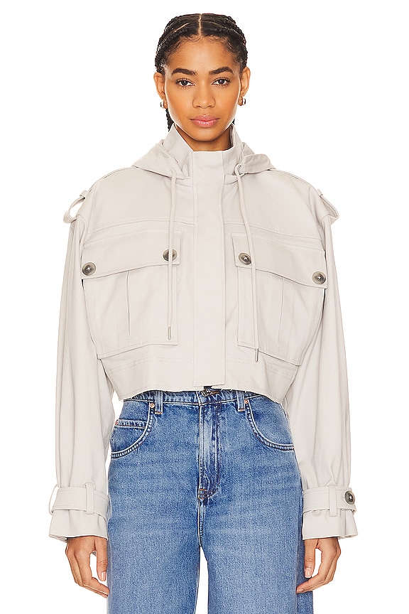 view 2 of 6 Cropped Utility Jacket in Stone Grey