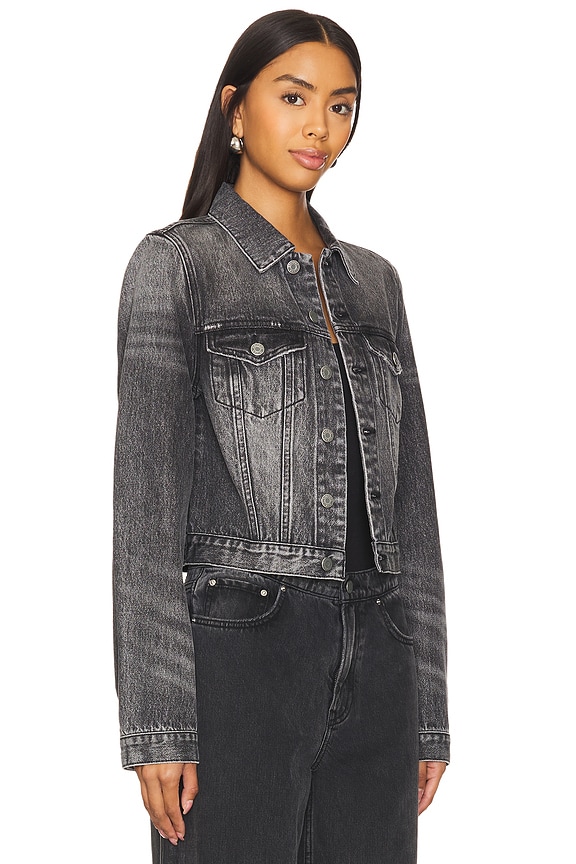 view 2 of 4 Maeve Fitted Denim Jacket in Phantom