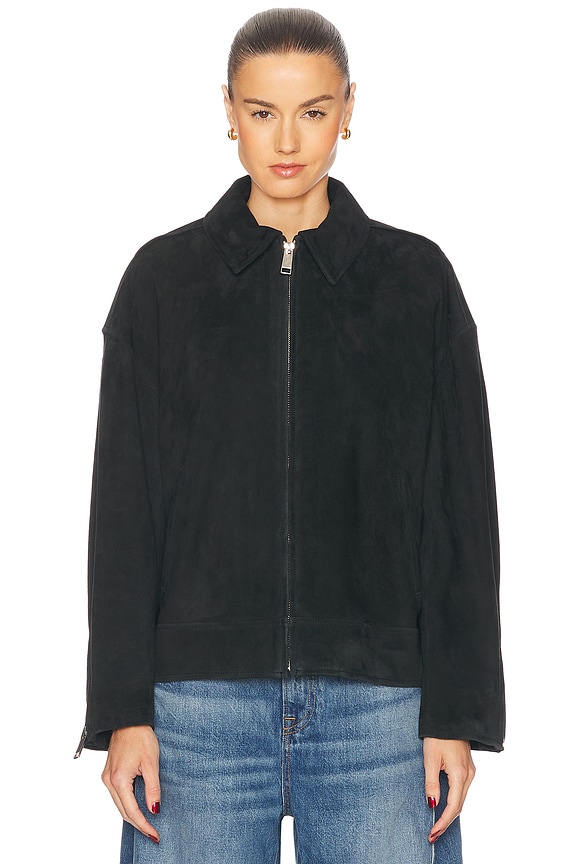 view 2 of 5 Alek Suede Jacket in Black