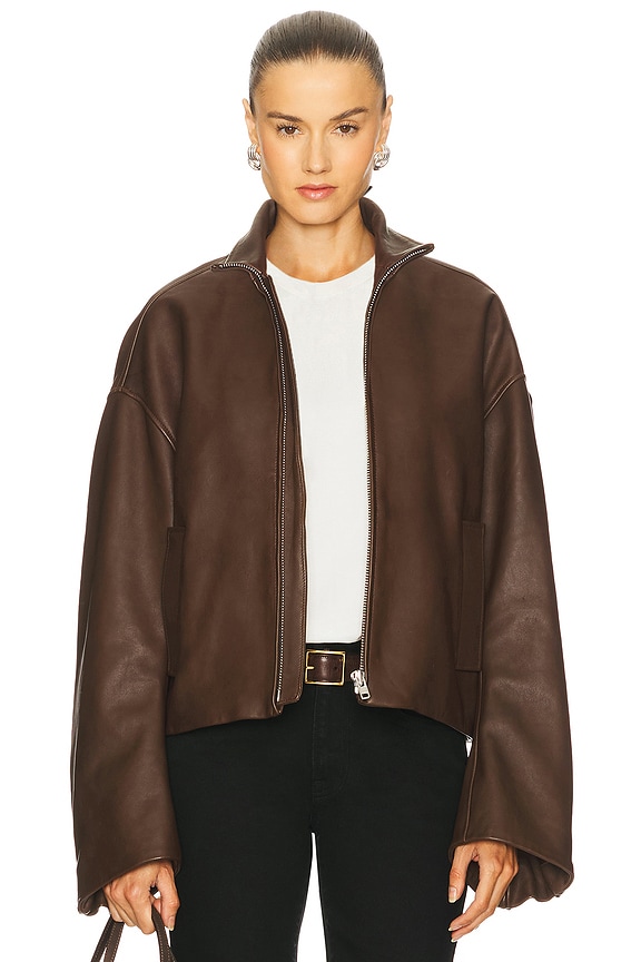view 1 of 6 BLOUSON ROMY in Chocolate Brown