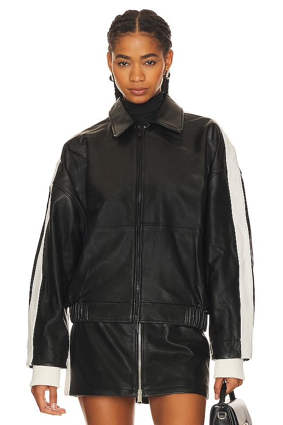 view 2 of 5 OVERSIZED 보머 in Black & White