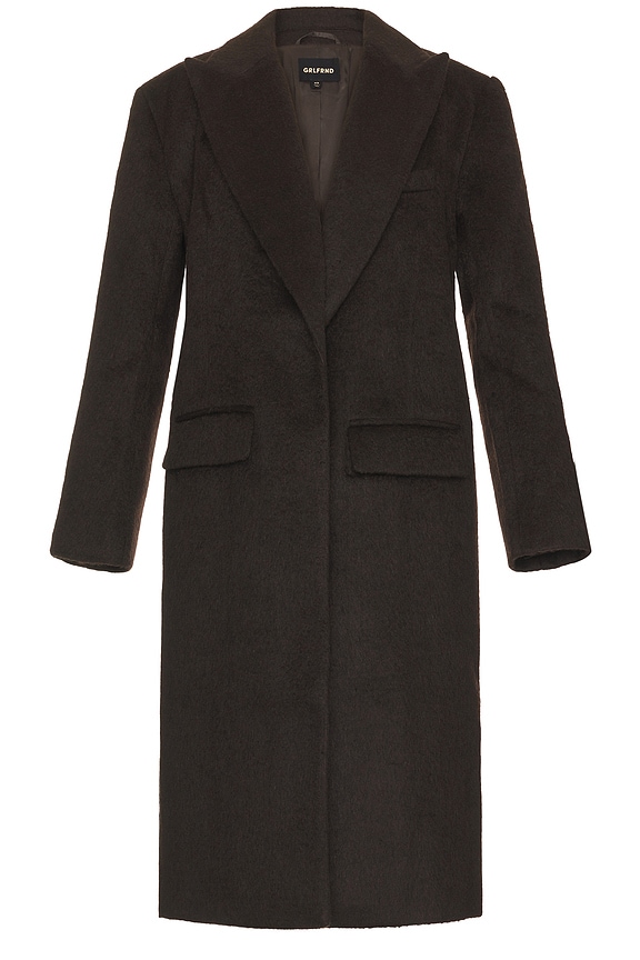 view 1 of 3 Flora Coat in Dark Brown
