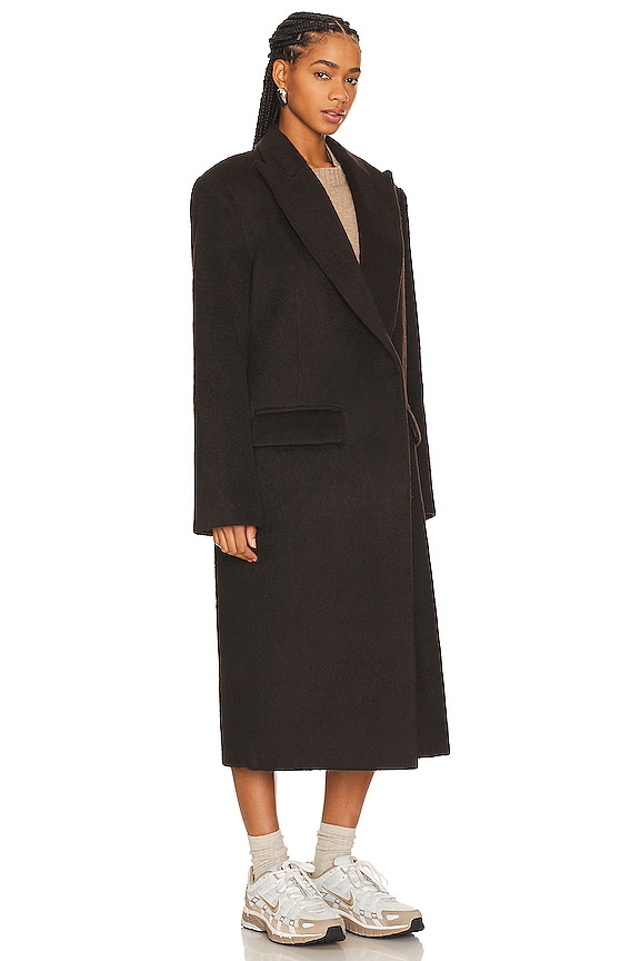 view 2 of 3 Flora Coat in Dark Brown