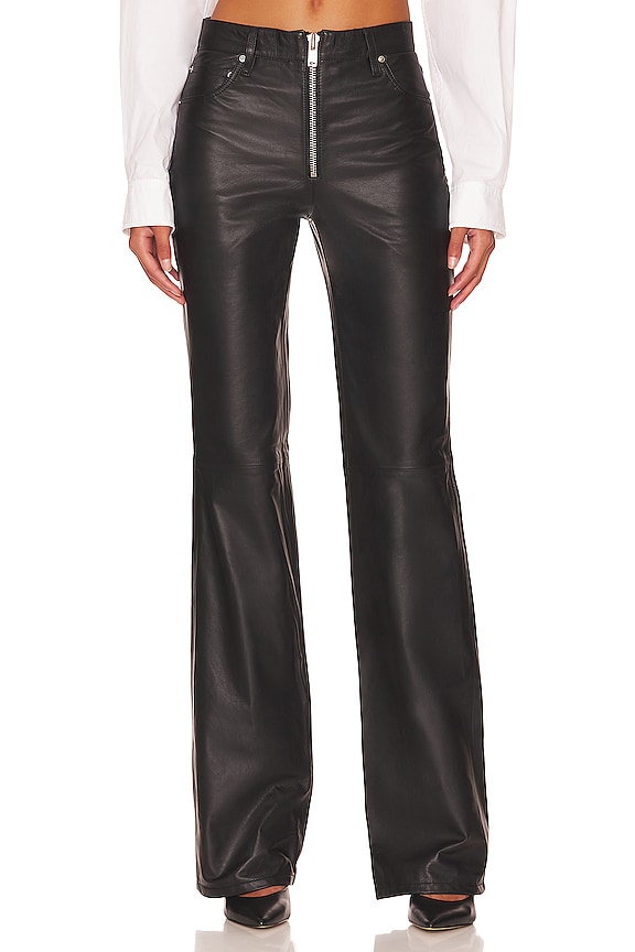 GRLFRND Julia Leather Pant in Black | REVOLVE