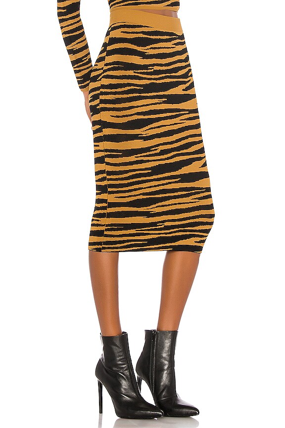 view 2 of 4 Toni Midi Skirt in Black & Gold