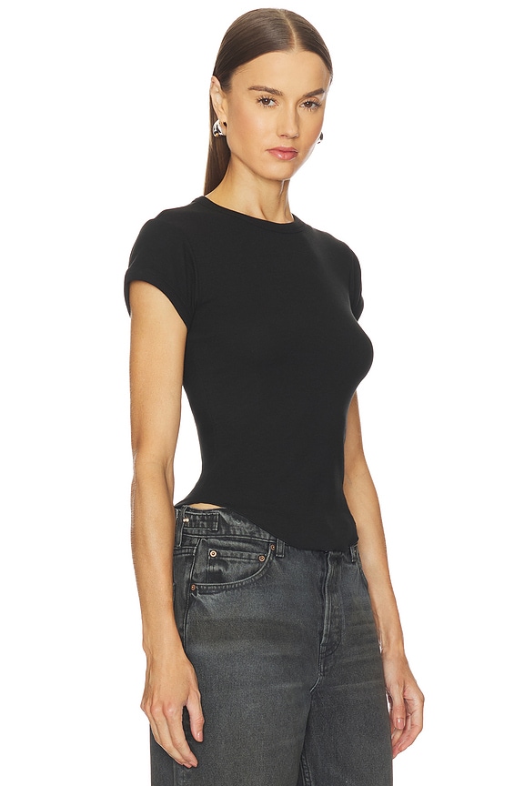 view 2 of 5 ФУТБОЛКА SCOOP HEM BABY TEE in Black