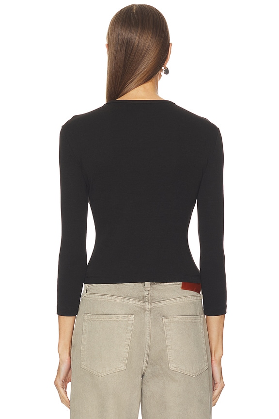 3/4 Sleeve Tee in Black View 3 of 5