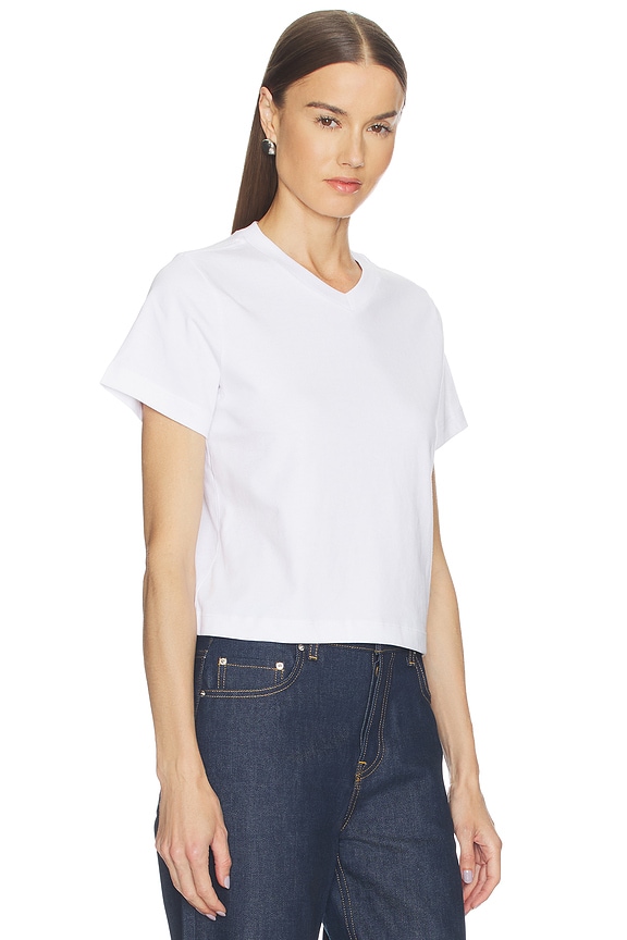 view 2 of 5 V-neck Boy Tee in White