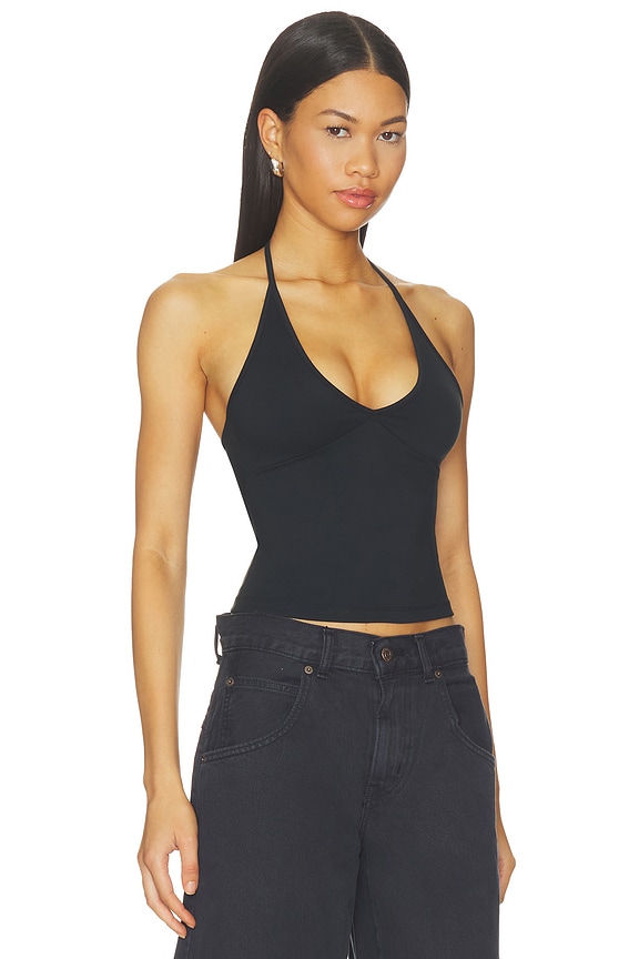 view 2 of 6 Halter Tank in Black