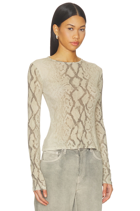 view 2 of 6 x Sophia Kelly Sheer Crew Neck Tee in Python